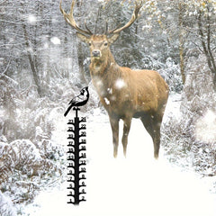 Metal Snow Gauge Large Iron Snowfall Measuring Rod Bird Shape