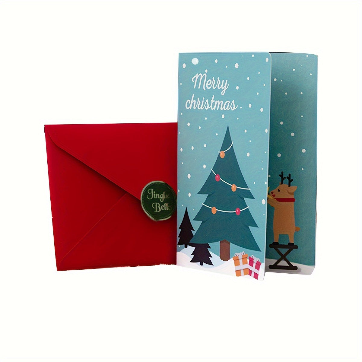1pc Christmas Honeycomb Greeting Card Envelope Set 3D DIY Creative Message Card