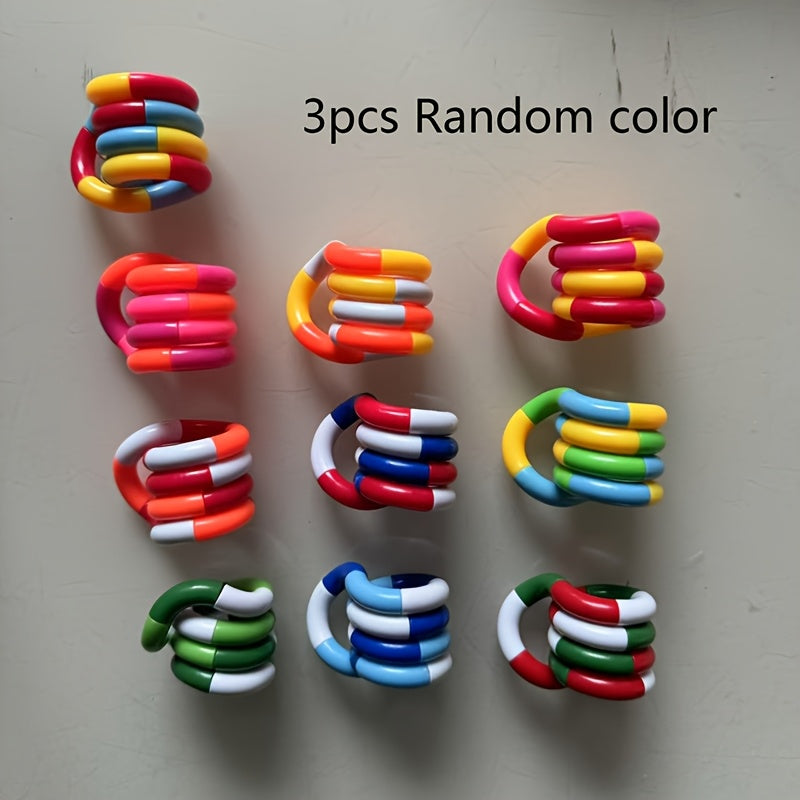 Colorful Plastic Brain Teasers for School and Home - Focus Fidget Toys