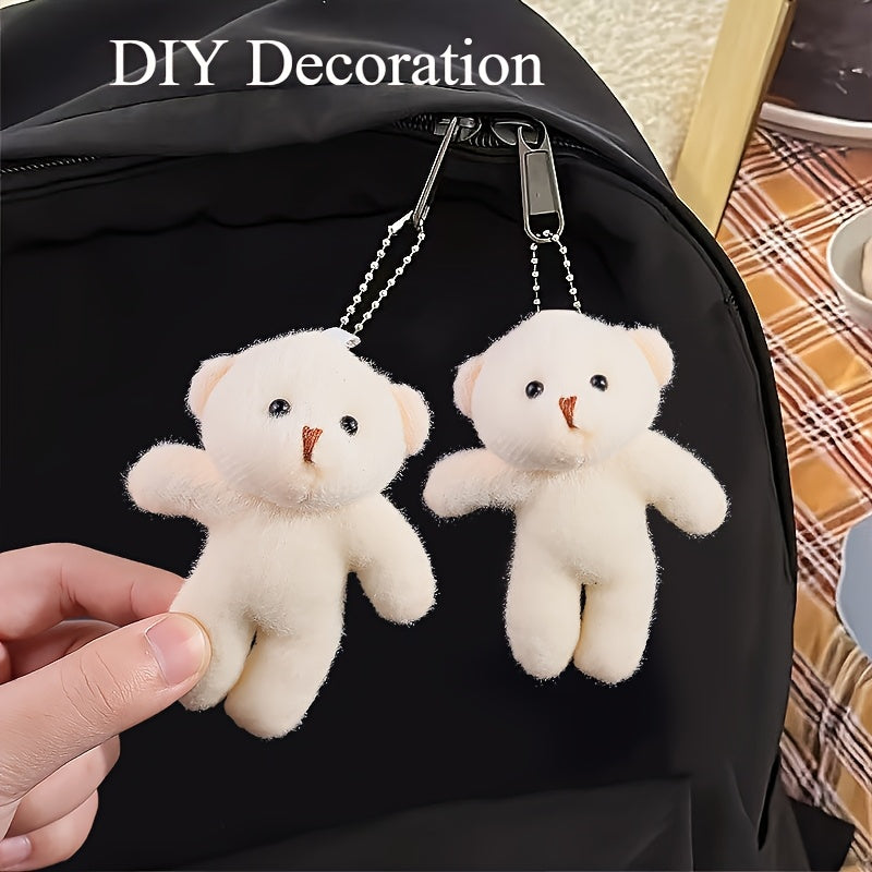 24pcs Bear Plush Toy Keychain Bag Accessory Little Bear Christmas Birthday Gift
