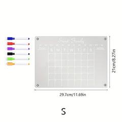 6-Piece Marker Set with Magnetic Planning Notes Board