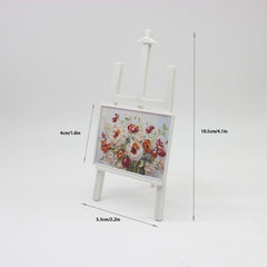 1/12 Scale Painting Display Stand with BJD Scene Mixed Colors
