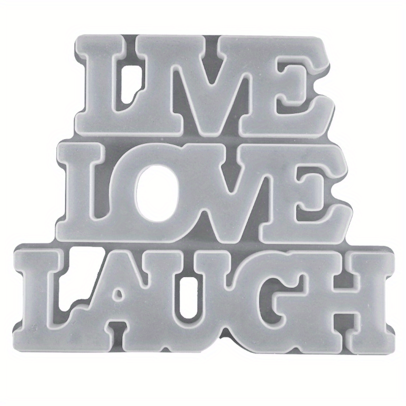 Love Silicone Resin Mold Live Love Laugh Epoxy Casting DIY Sign Craft Supplies
