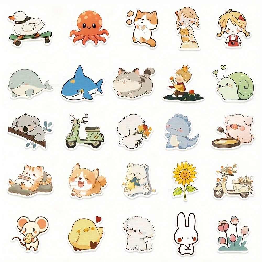 50pcs Stroke Series Phone Case Graffiti Stickers Waterproof Decoration DIY Stick