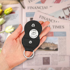 Pocket Hug Token Leather Keychain Men Birthday Christmas Boy Girl Valentines Son