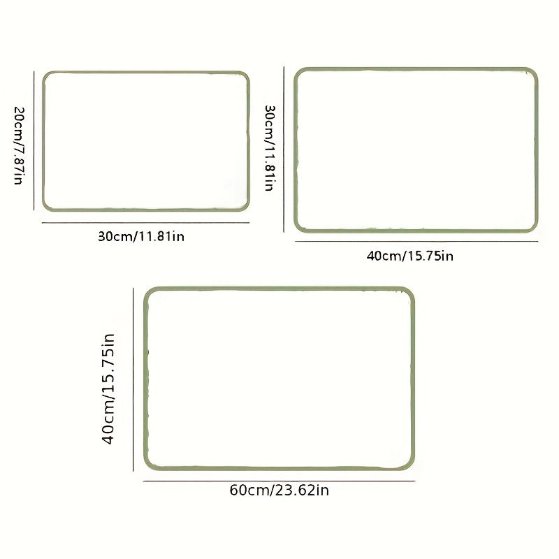 Colorful Square Drying Mat Spoon Print Pattern Absorbent Countertop Pad