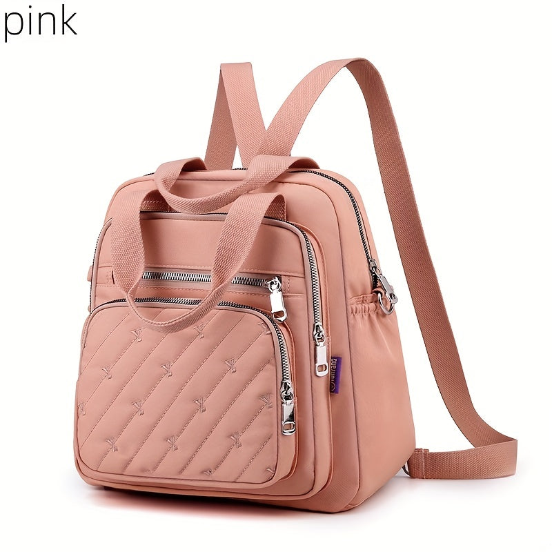 Small Preppy Backpack Nylon Tote Bag with Charging Port