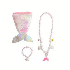 Mermaid Tail and Shell Accessory Set for Girls