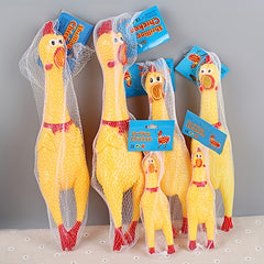 Screaming Chicken Sound Toy Rubber Bite Chew Dog Toy