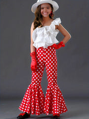 Girl Polka Dot Bell bottom Pants - Daily Shopping