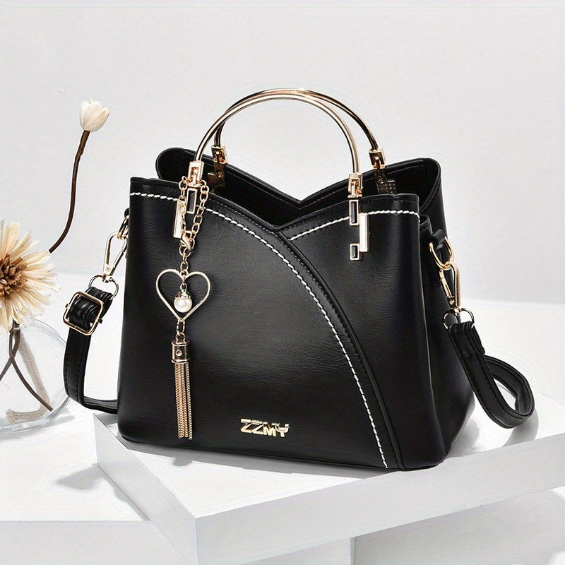 Tassel Crossbody Bag Top Ring Office Purse