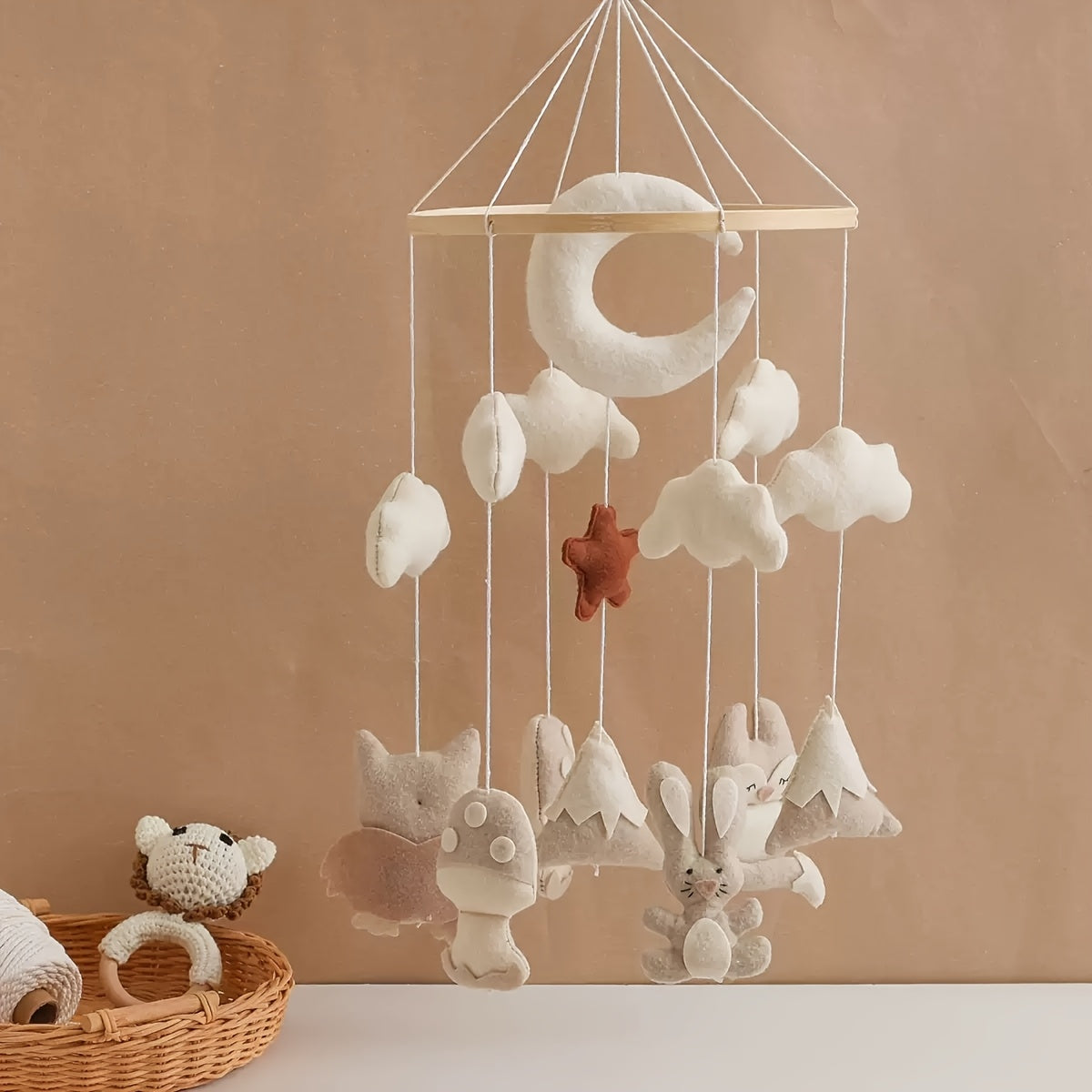 Felt Animal Baby Crib Mobile for Nursery Decor