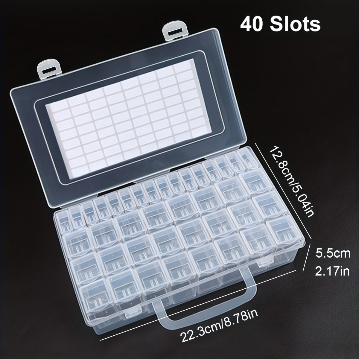 Plastic Storage Box 32-64 Slots DIY Diamond Painting Beads Container Organizer