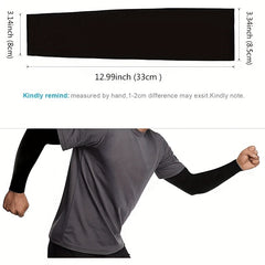 2pc High Elastic Sunscreen Sleeves Thin Ice Viscose Long Arm Protection Gloves