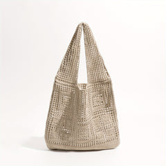 Crochet Tote Bag Shoulder Beach Shopping Reusable Large