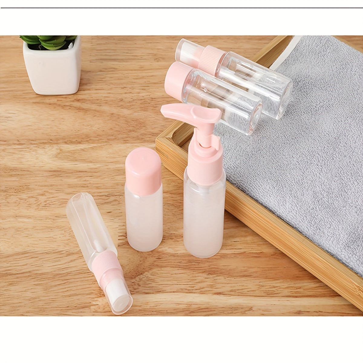 9pcs Travel Cosmetics Empty Bottle Set Spray Storage Accessories