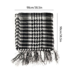 Unisex Tactical Tassel Triangle Scarf Military Shemagh Arab Desert Keffiyeh Wrap