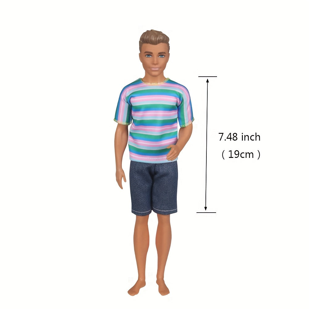 6pcs Doll Clothes Tops and Pants Outfit for 30 Boy Doll Accessories Toys