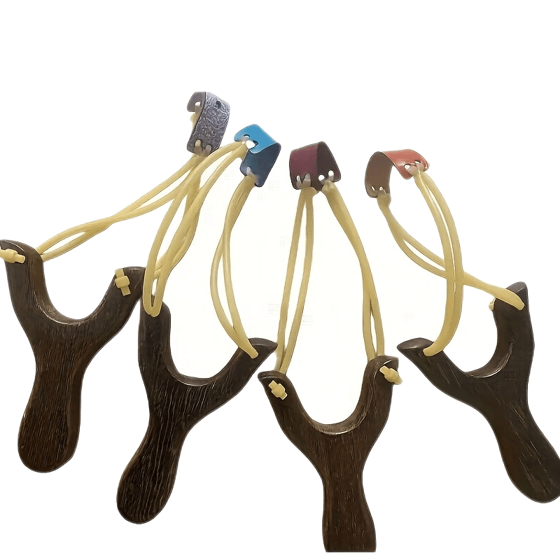 Outdoor Wooden Slingshot Toy for Play and Target Shooting