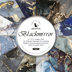 24pcs BlackMirror Pattern Single Sided Scrapbook Paper Pad