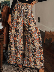  Random Print High Rise Wide Leg Pant