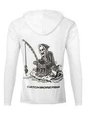 Men's Skeleton Print UPF 50 Sun Protection Hoodie