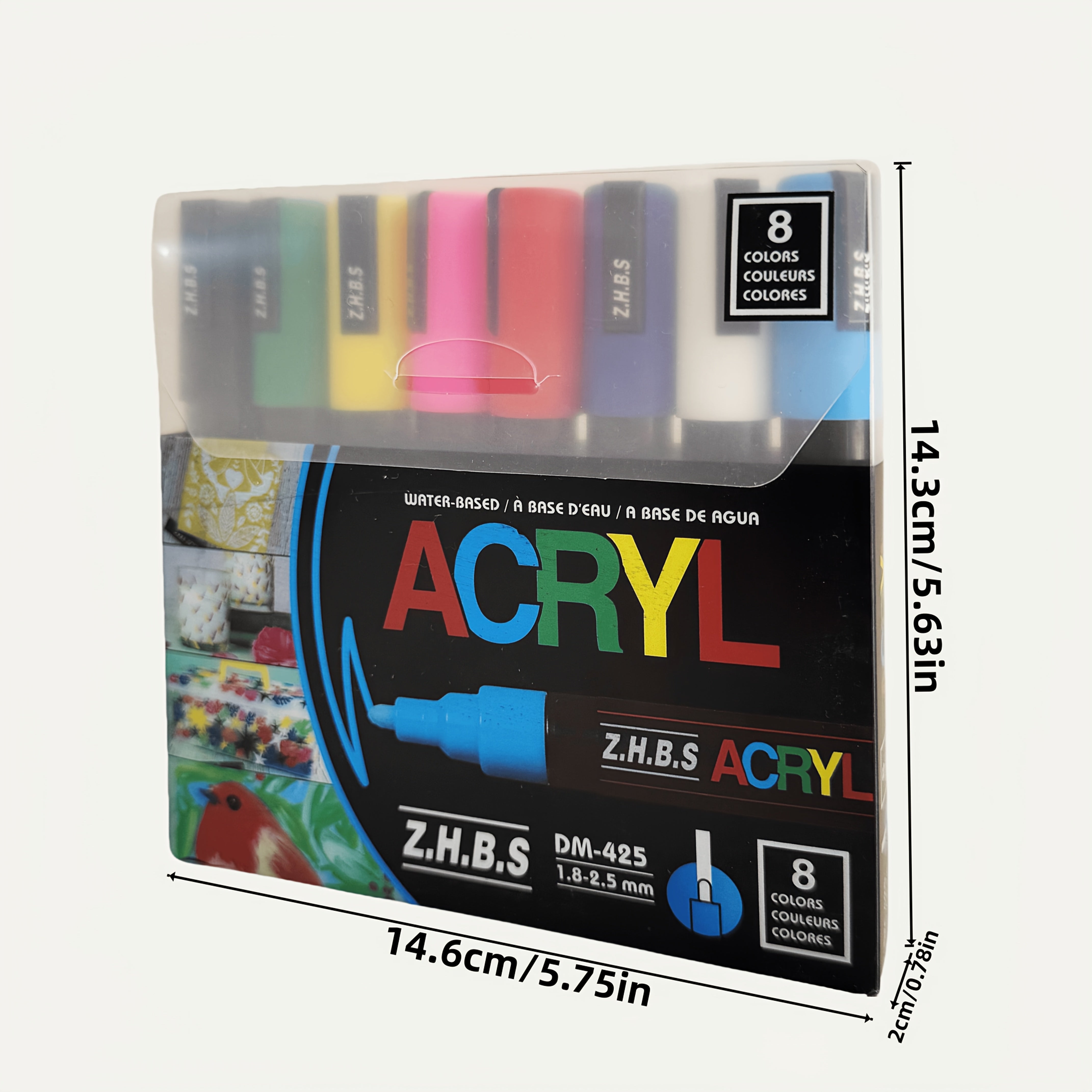 Acrylic Marker Pen Medium Nib 1.8-2.5mm - Professional Artistic Use