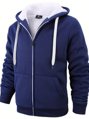 Men's Thick Fleece Lined Hooded Jacket