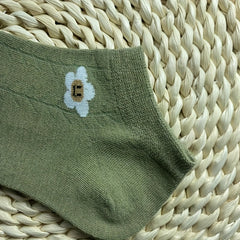 5 Pairs Floral Print Low Cut Socks Women's Stockings