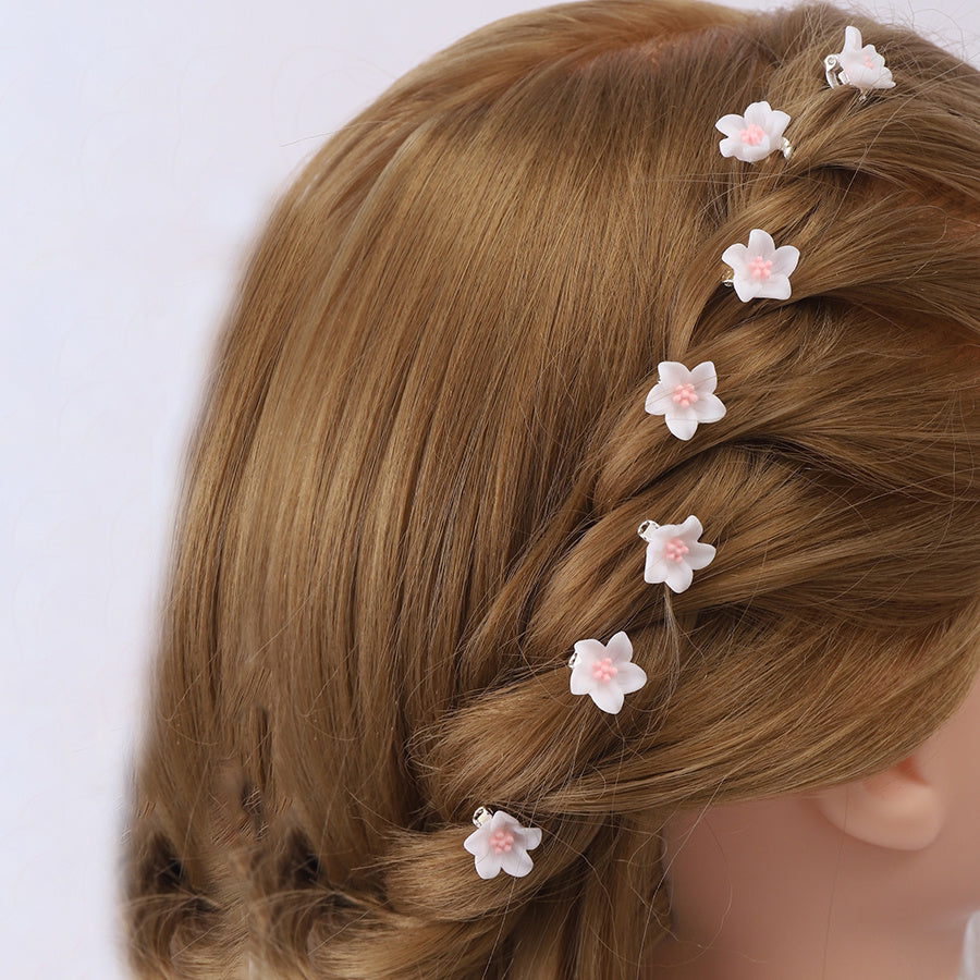 10pcs Flower Braid Hairpin for Thick Hair, Beach Party Hair Jaw Clip