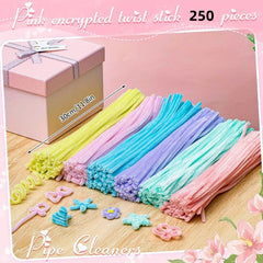 250-400pcs Chenille Stems for DIY Art and Craft Projects, Various Colors