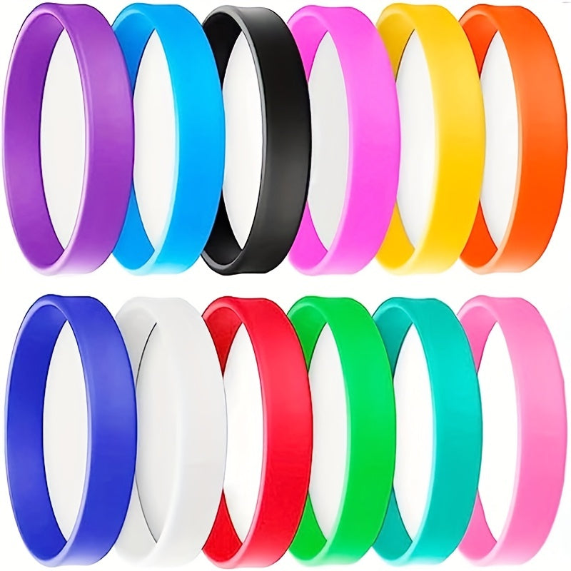 Mix Silicone Bracelet Sports Elastic Rubber Team & Event Stretch Bracelets