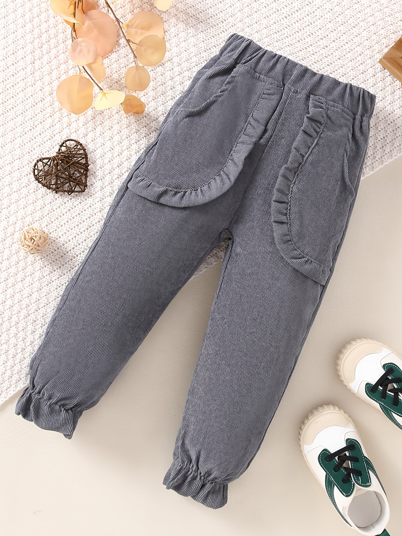 Toddler Girls Corduroy Pants Spring Autumn Casual Pants