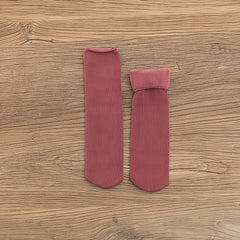 5 Pairs Women's Fuzzy Thermal Mid Tube Floor Socks