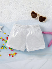 Boys Swim Trunks Elastic Waist Beach Shorts Solid Stretchy Comfortable