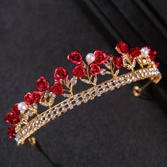 Red Rose Flowers Children s Crown For Girls