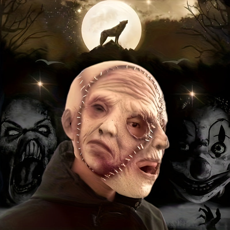 Halloween Three-faced Ghost Headgear Masquerade Mask