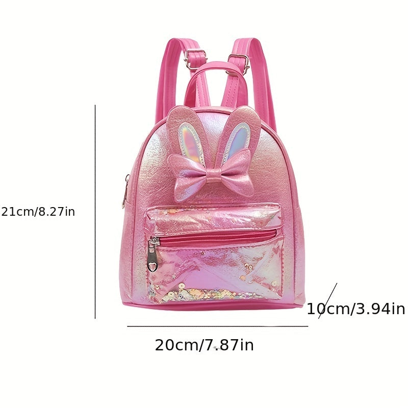 Kids Bowknot Rabbit Ears Backpack for Girls