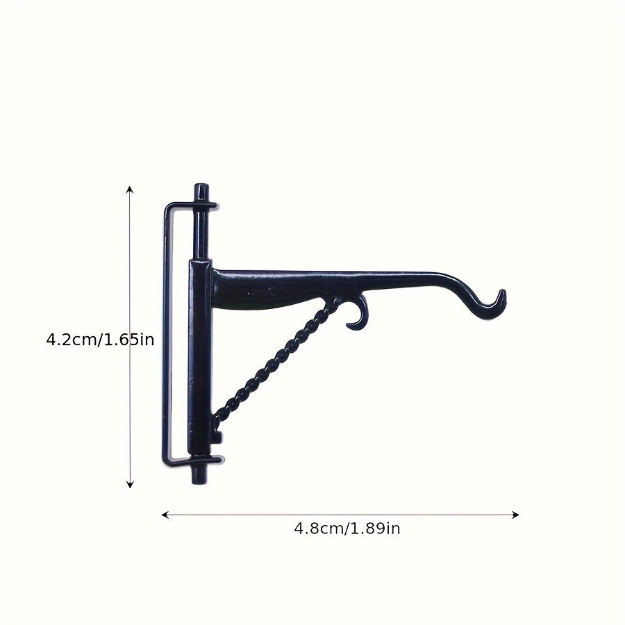 2pcs Mini Metal Wall Hooks w/ Chain for Dollhouse Toy House Decor
