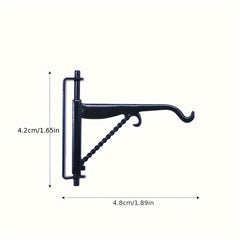 2pcs Mini Metal Wall Hooks w/ Chain for Dollhouse Toy House Decor