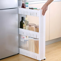 Slim Slide Out Pantry Storage Rack With 4 Large Baskets