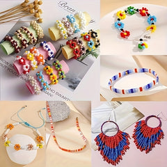 5000pcs 24 Colors Glass Rice Letter Bead Set Handcraft DIY