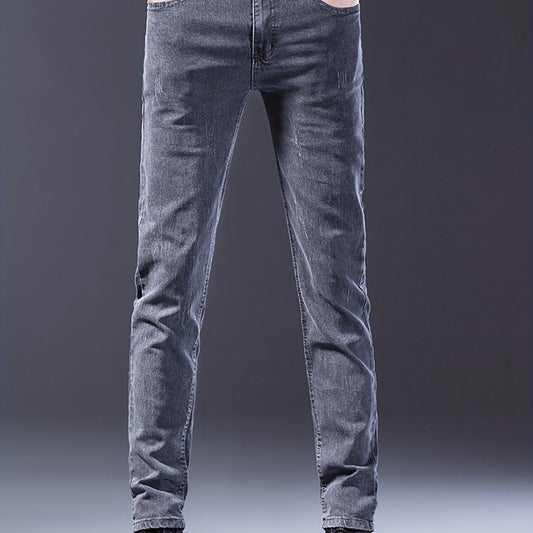 Men's Slim Fit Distressed Jeans Casual Street Style Denim Pants
