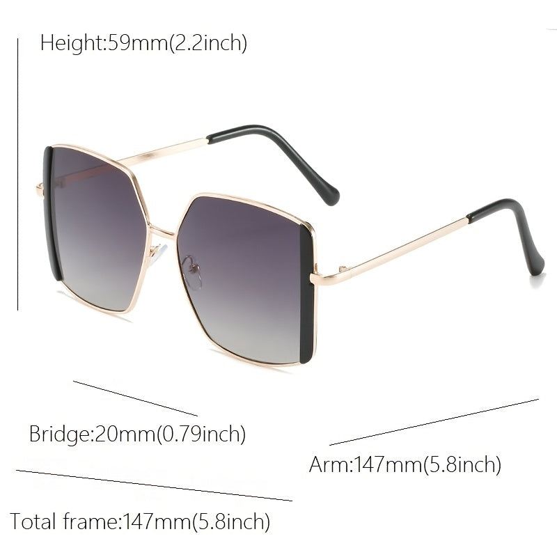 ENSAEJOE Geometric Metal Frame Glasses