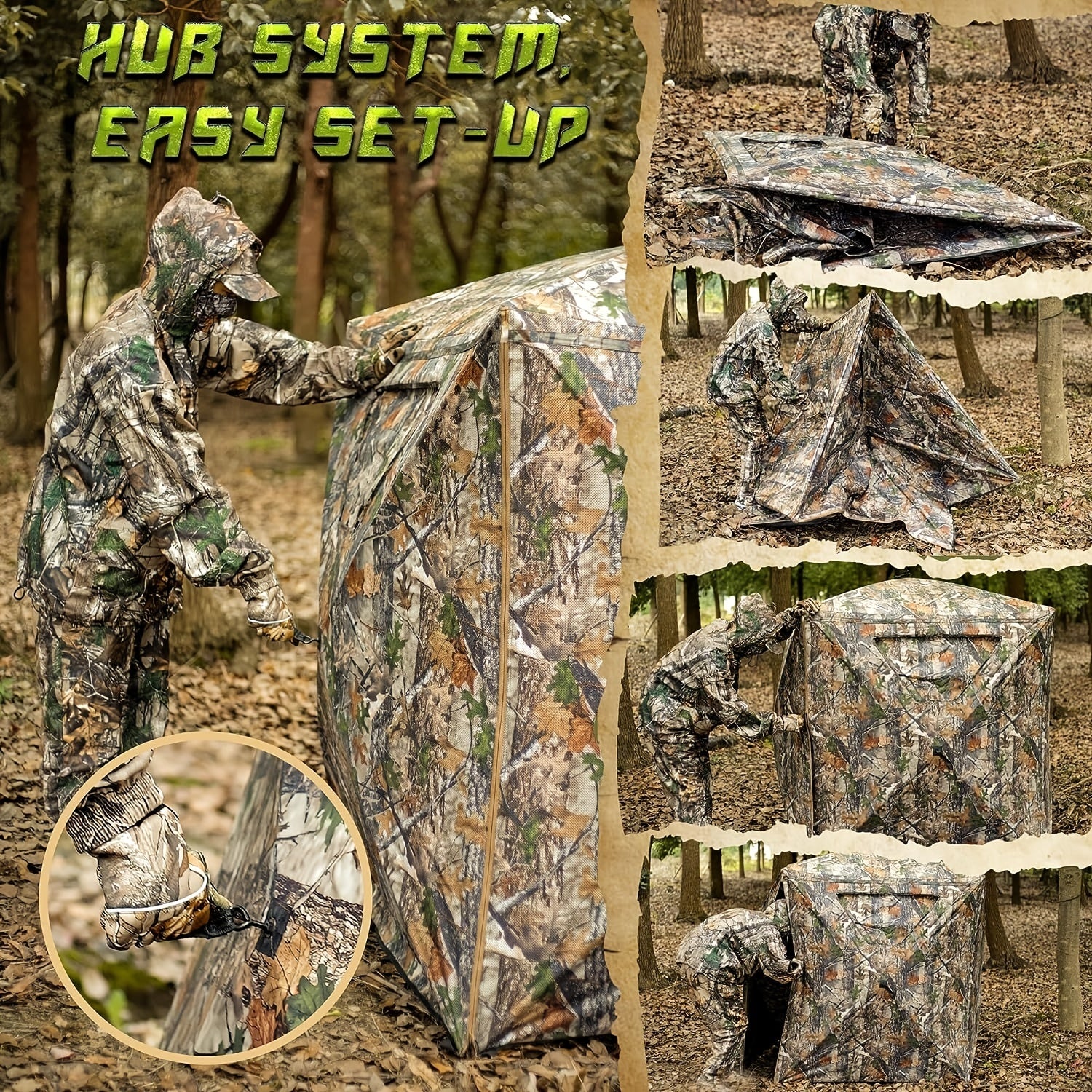 Portable 2 Person Pop Up Blind for Deer & Turkey