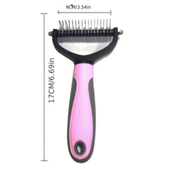 2-in-1 Pet Grooming Tool: Comb and Slicker Brush for Cats and Dogs