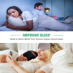 100% Real Silk Eye Mask Reduces Puffy Eyes, Blocks Light