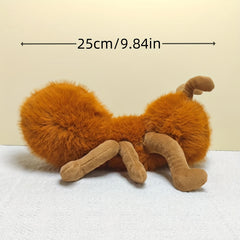 Ant Crawling Animal Plush Toy Durable Soft Realistic Cartoon Grey Brown