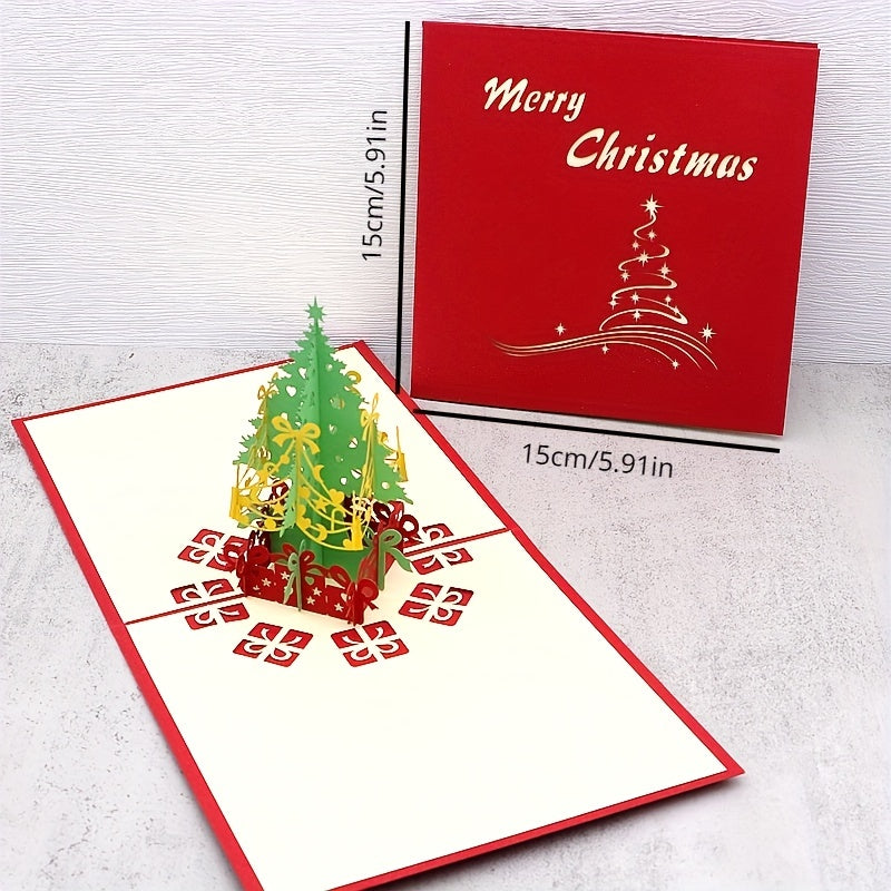 3D Pop up Christmas Tree Greeting Cards For Gift Card