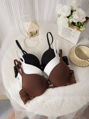 3pcs Lace T Shirt Bras Breathable Push Up Women's Lingerie